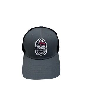 Infinity Headwear Trucker Hat OSFM Grey Sasquatch Bigfoot USA Patch Mens
